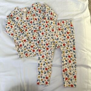 Childhoods rib knit set- flowers -12-18 month